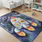 Alfombra Infantil Estampado Galaxy