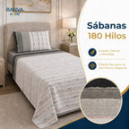Juego Sábana Illusions 180 Hilos Golet 1.5 Plazas