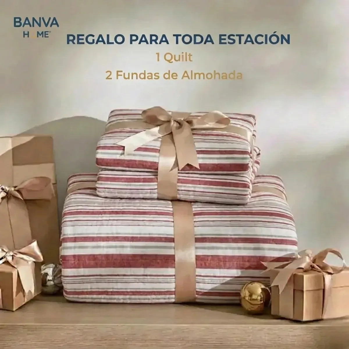 Quilt Bruselas 2 Plazas Canela