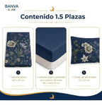Juego Sábana Illusions 144 Hilos Liso 1.5 Plazas Helga