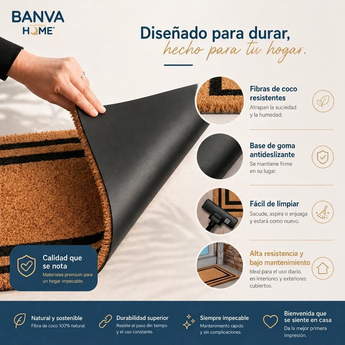 Limpiapies Coco Clean 60x40