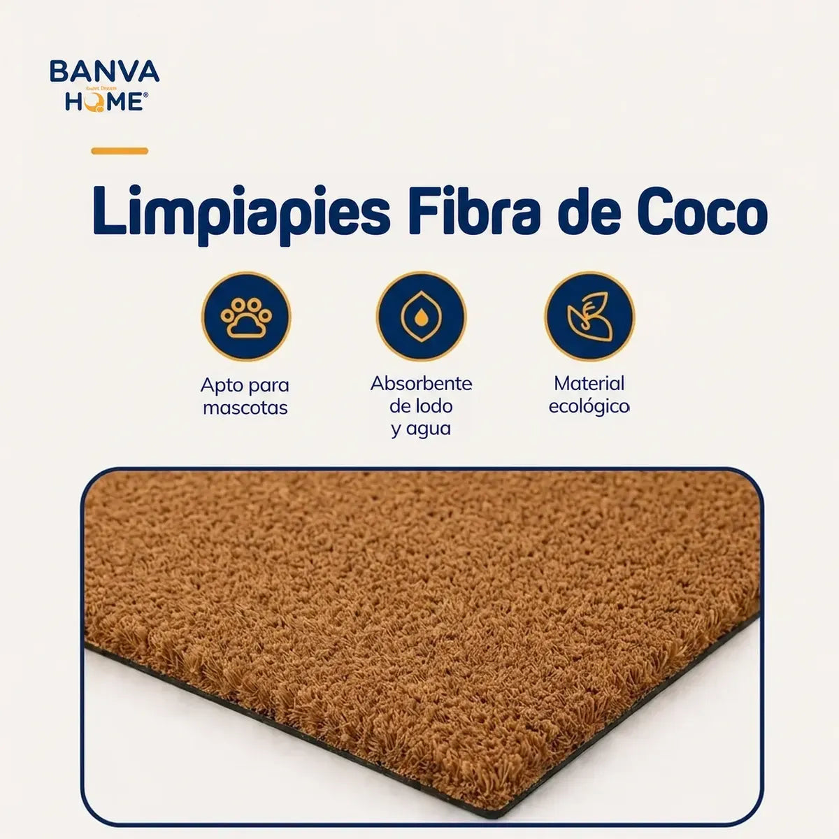 Limpiapies Coco Natural 75x45