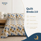 Quilt Breda 2 Plazas Celeste