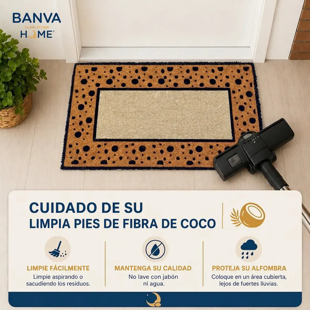 Limpiapies Coco Stone 75x45