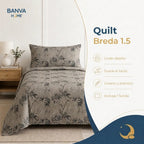 Quilt Breda 1.5 Plazas Beige