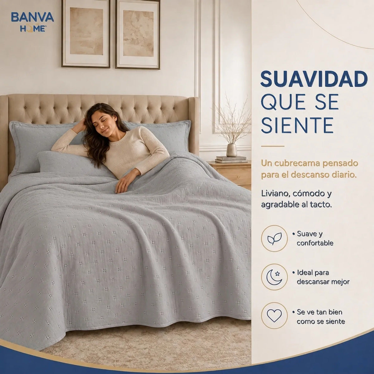 Quilt Roma King Gris