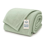 Frazada Illusions Flannel Liso 1.5 Plazas Verde Olivo 500gr