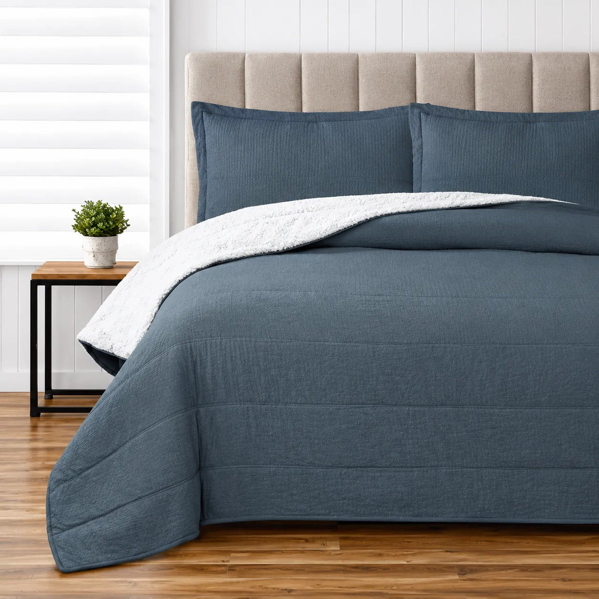 Quilt Sherpa 1.5 Plazas Azul