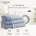 Juego 2 Sábana Cannon 200 Hilos 2 Plazas Tiden