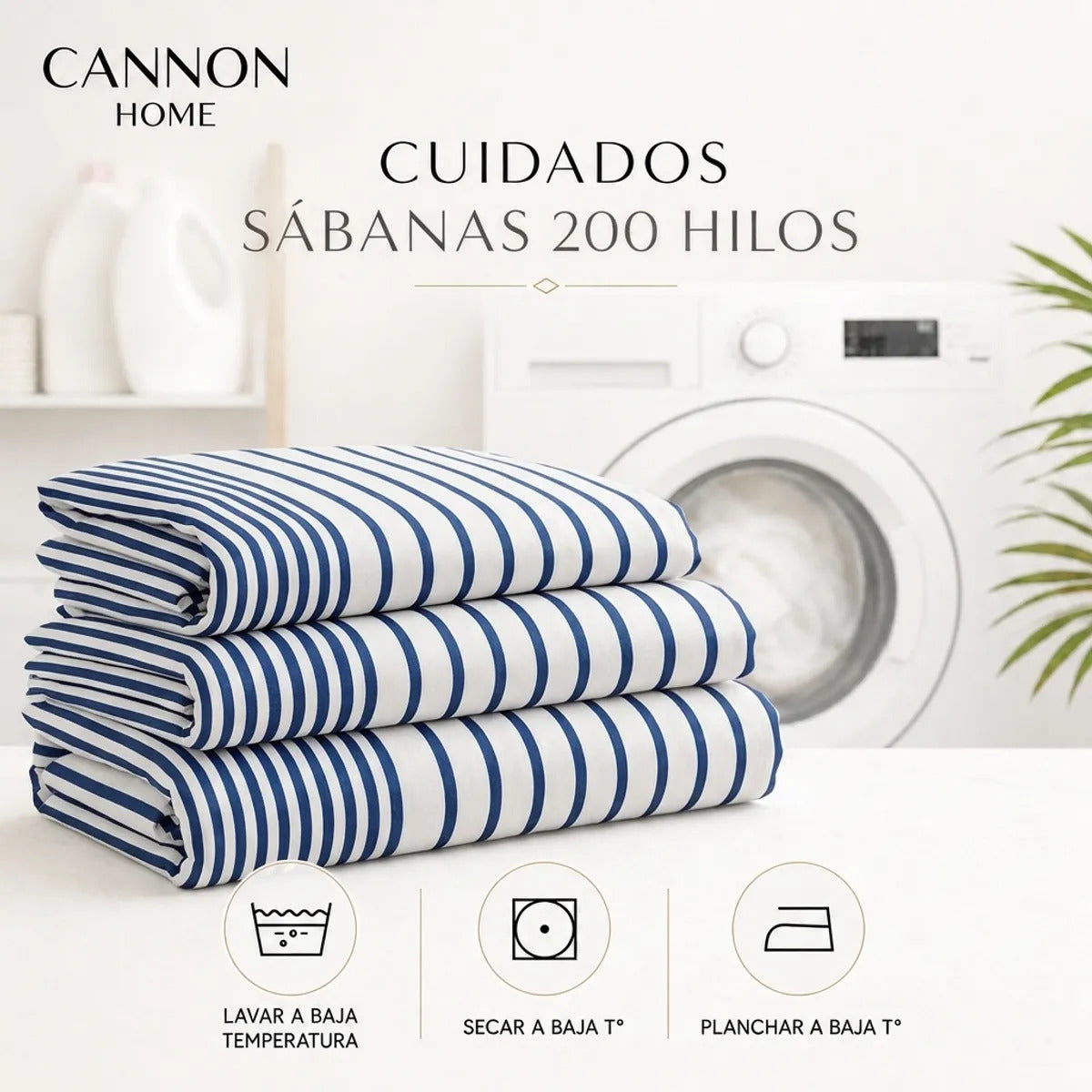 Juego 2 Sábana Cannon 200 Hilos 2 Plazas Tiden