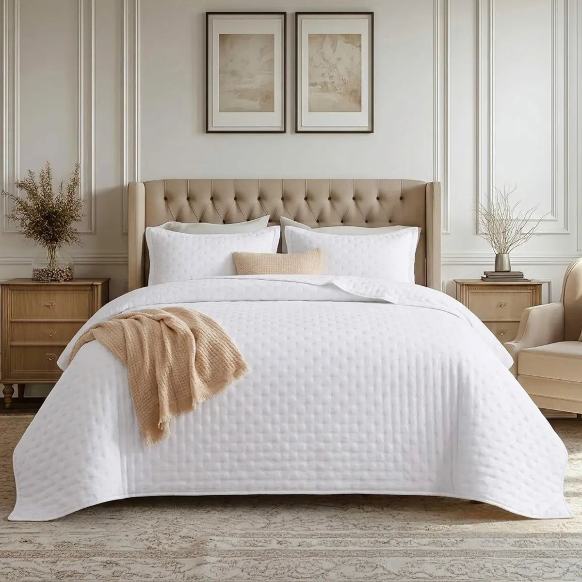 Quilt Roma King Blanco