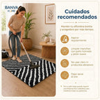 Shaggy Peluda Guiza Negro 100x50