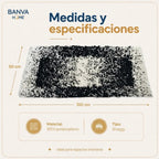 Shaggy Peluda Melange Negro 100x50