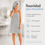 Juego 4 Toalla American Family Gris 400gr