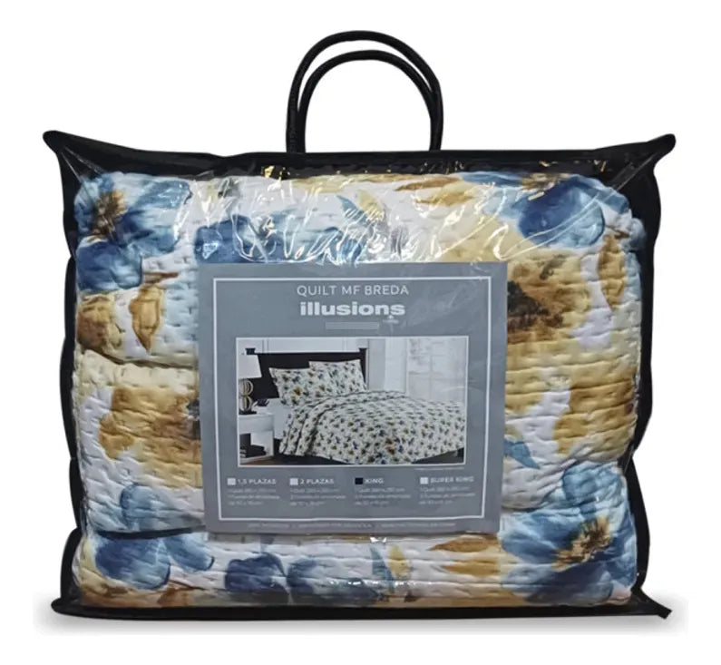 Quilt Breda 1.5 Plazas Celeste