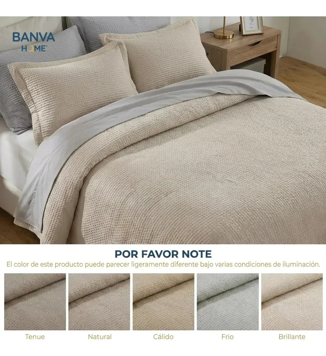 Quilt Atenas 2 Plazas Beige