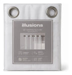 Set Cortinas Velo Lino Liso Blanco