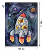 Alfombra Infantil Estampado Galaxy