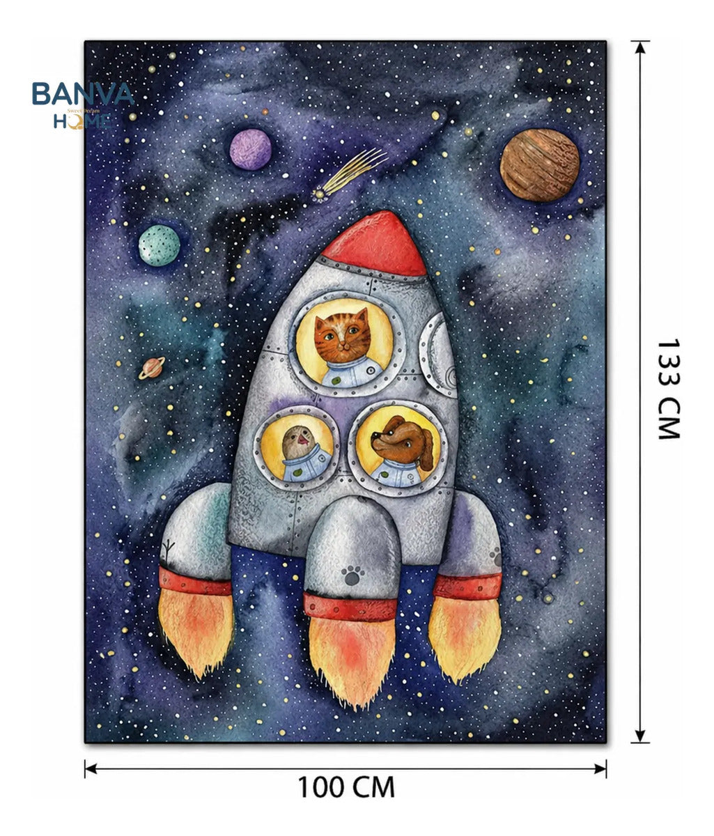 Alfombra Infantil Estampado Galaxy