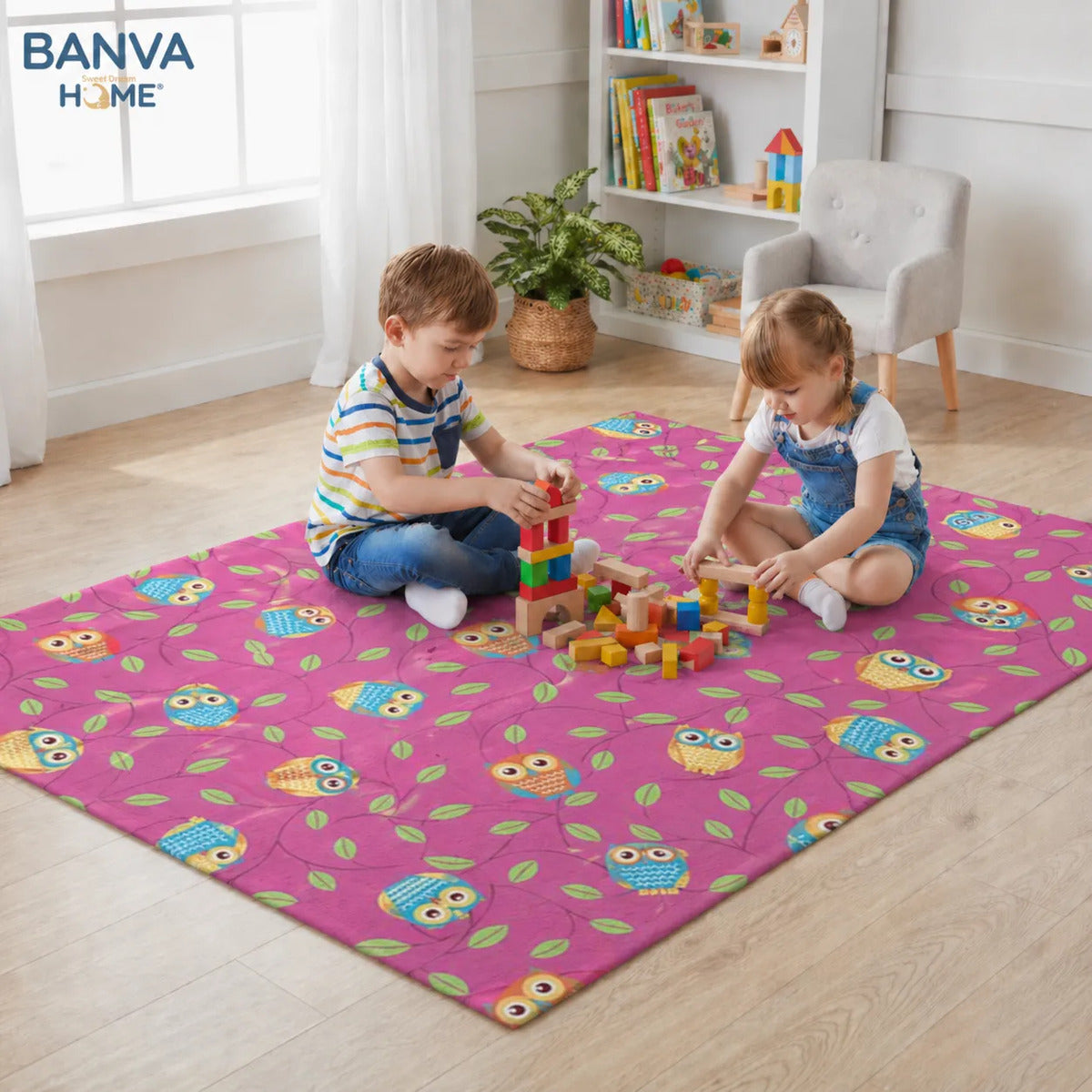 Alfombra Infantil Estampado Girl 95x133