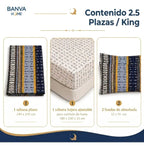 Juego Sábana Illusions 144 Hilos Liso King Emir