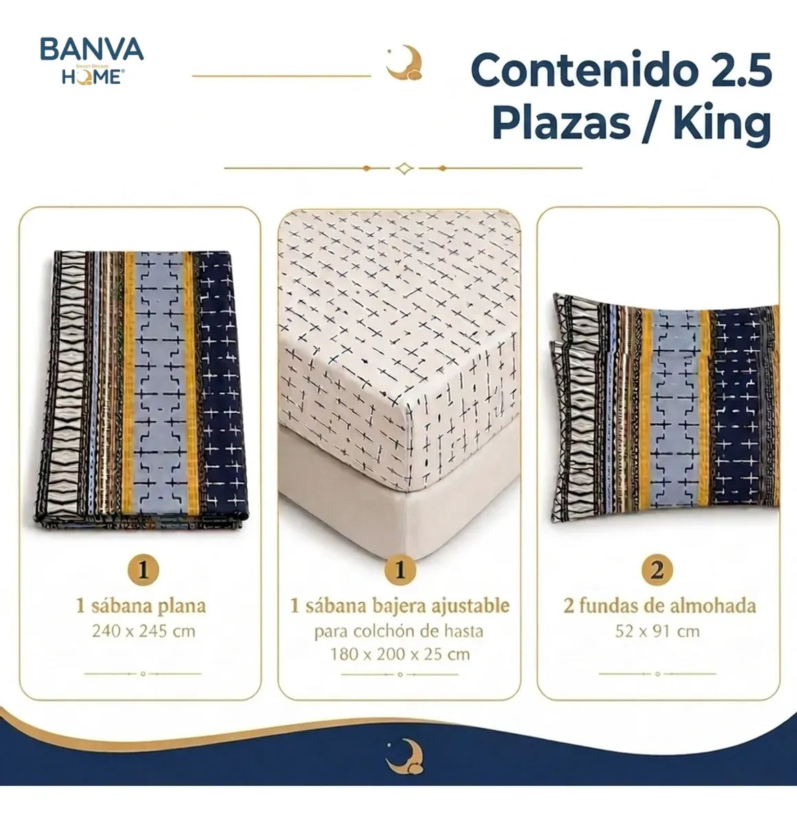 Juego Sábana Illusions 144 Hilos Liso King Emir