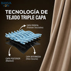 Set Cortinas Black Out Beige 140x220