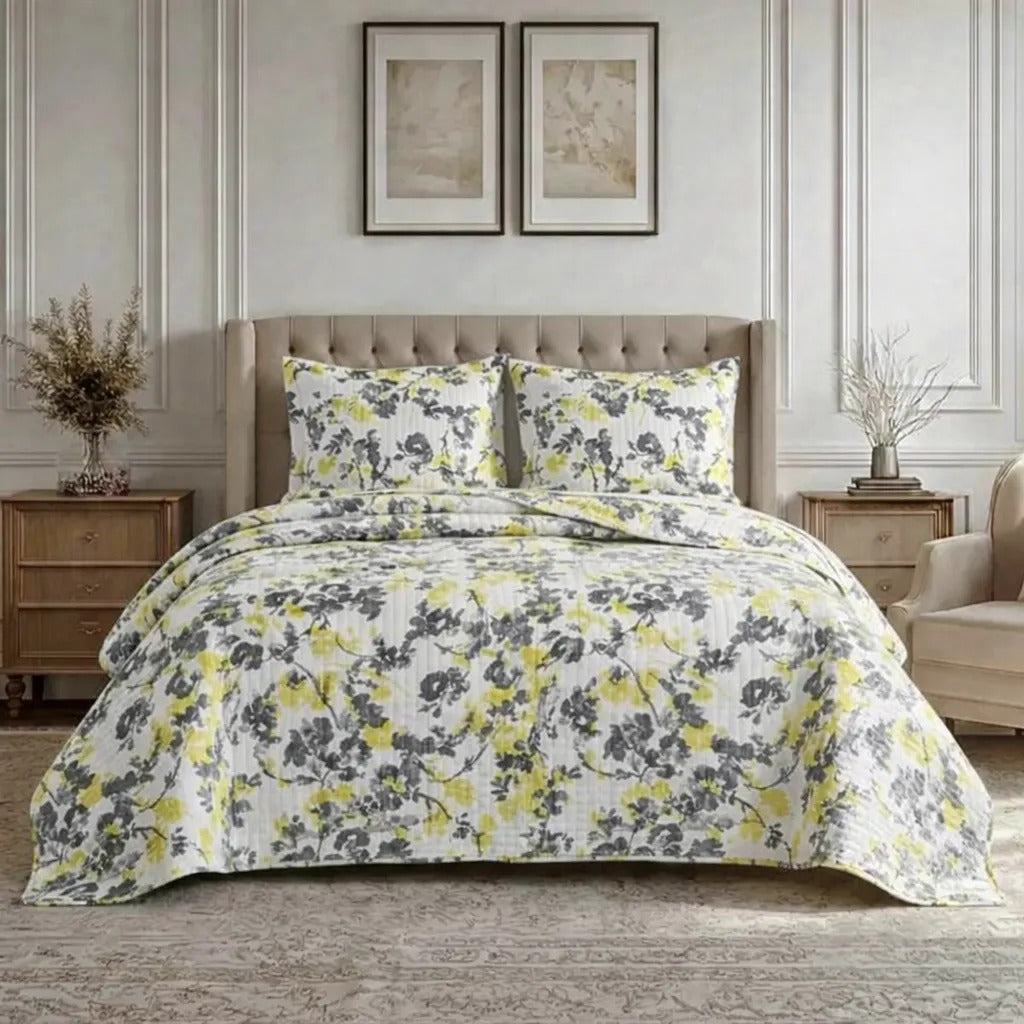 Quilt Bruselas 2 Plazas Amarillo