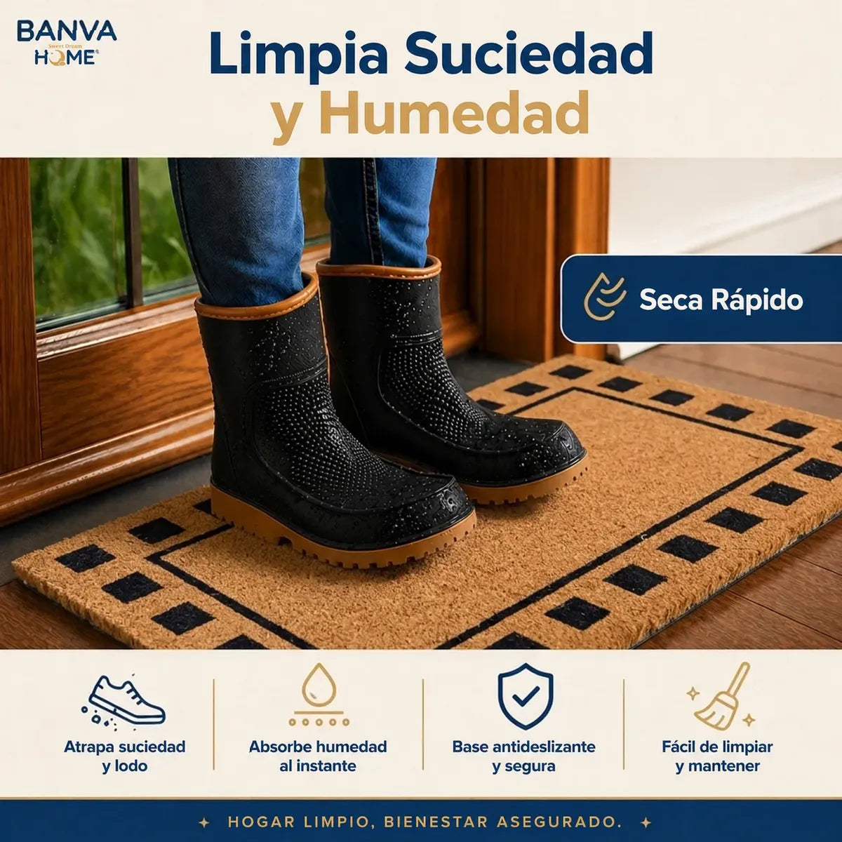Limpiapies Coco Squares 60x40