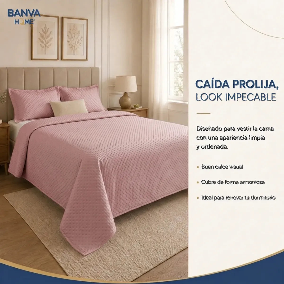 Quilt Atenas Súper King Rosa