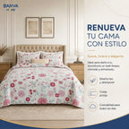 Quilt Bruselas 1.5 Plazas Flowers