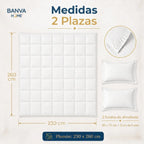 Plumón Valencia Embossed Blanco 2 Plazas