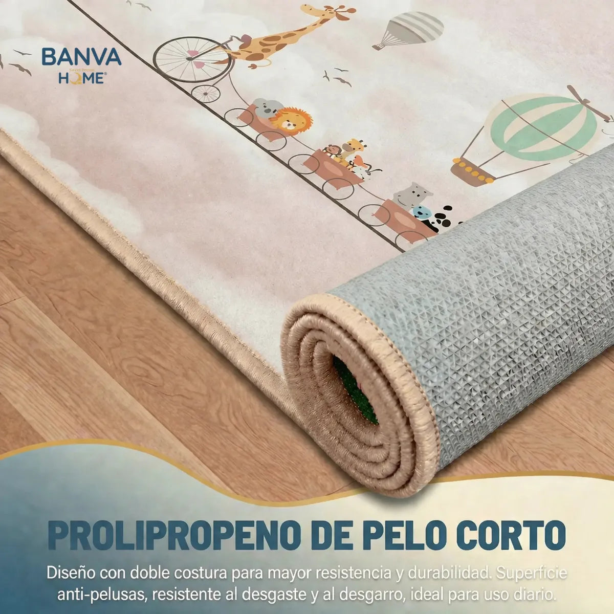 Alfombra Infantil Estampado Safari