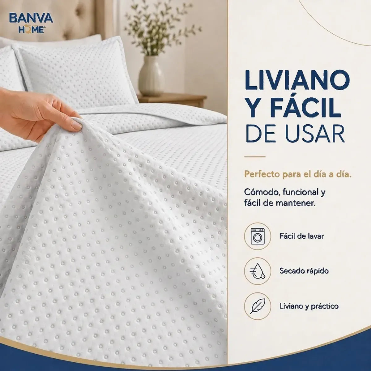 Quilt Atenas King Blanco