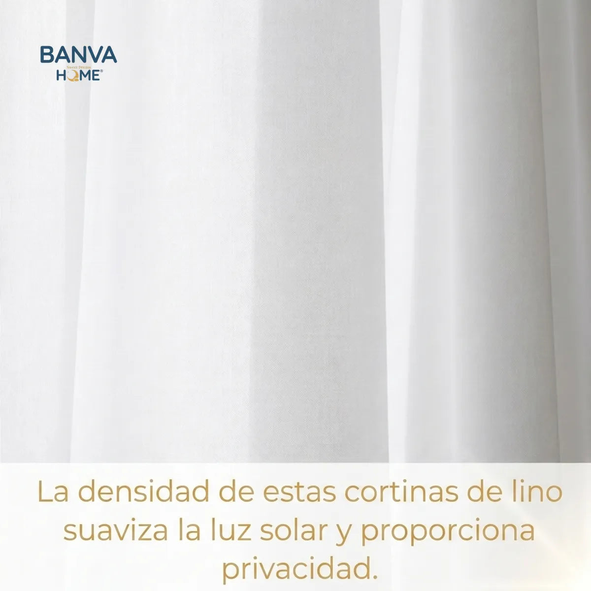 Set Cortinas Velo Lino Liso Blanco