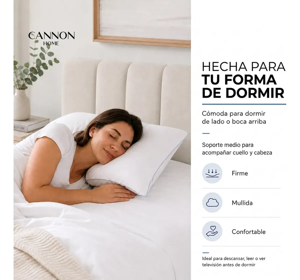 Almohadas Cannon 50 X 90 Down Alternative Blanco