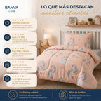 Plumón Infantil Unicornio Rosa Claro