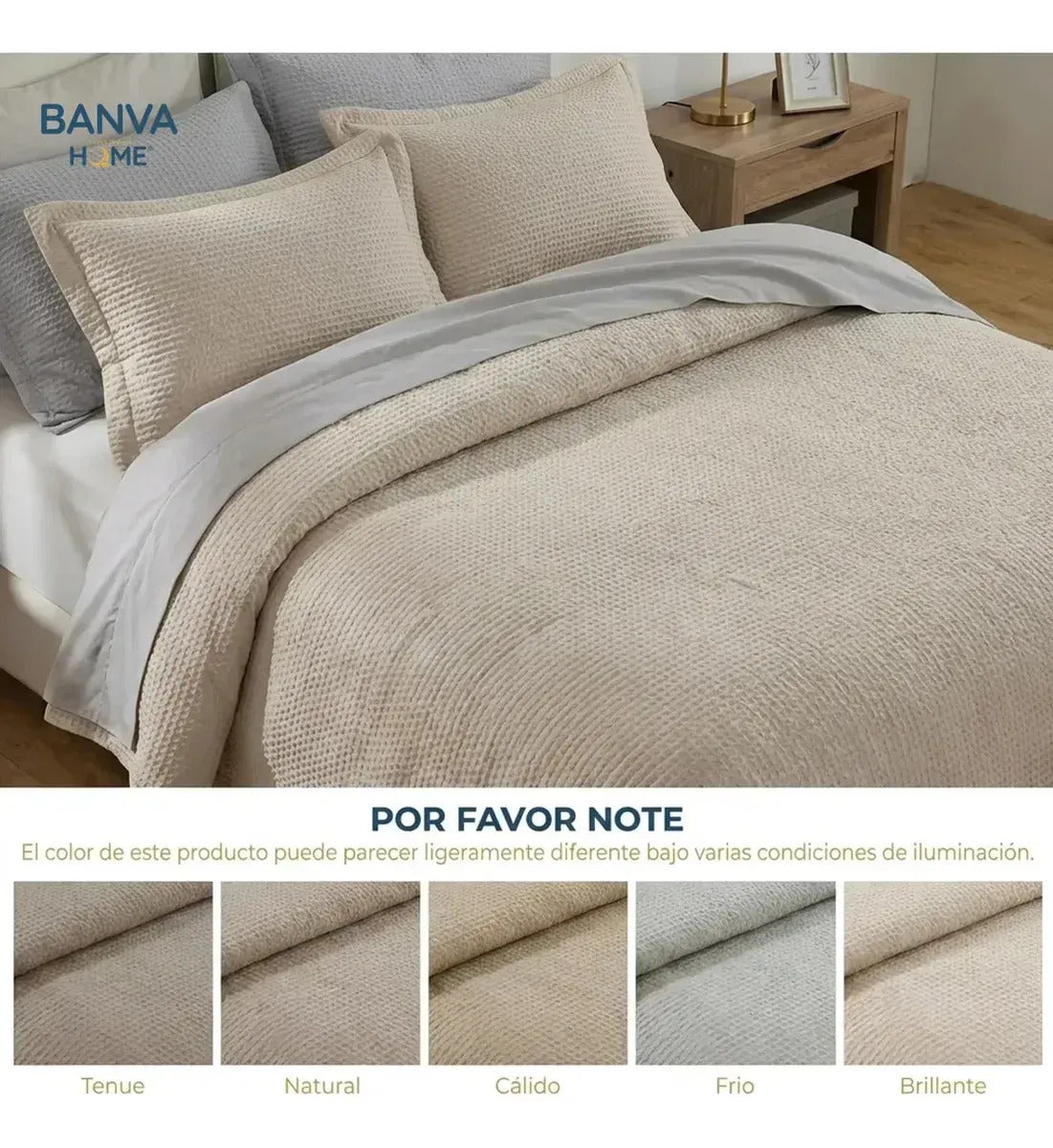 Quilt Atenas Súper King Beige