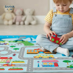 Alfombra Infantil Estampado Ciudad