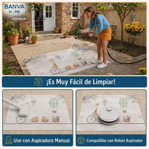 Alfombra Infantil Estampado Safari