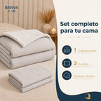 Quilt Sherpa King Azul