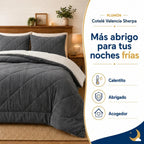 Plumón Valencia Corduroy Sherpa King Gris