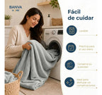 Frazada Illusions Flannel Liso 2 Plazas Gris
