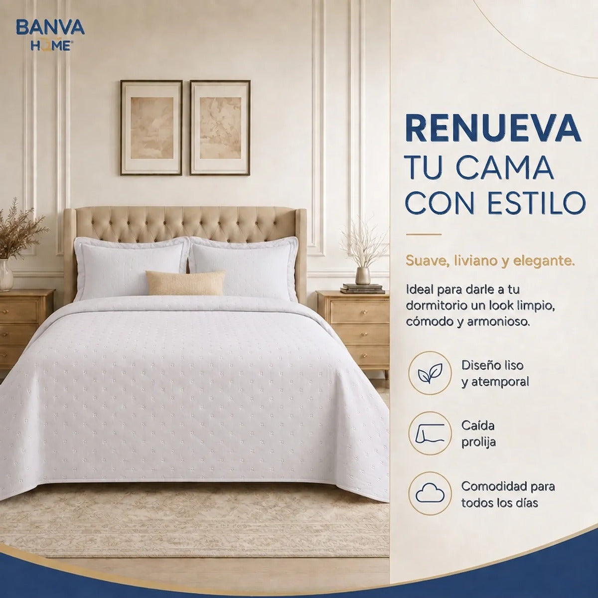 Quilt Roma 1.5 Plazas Blanco