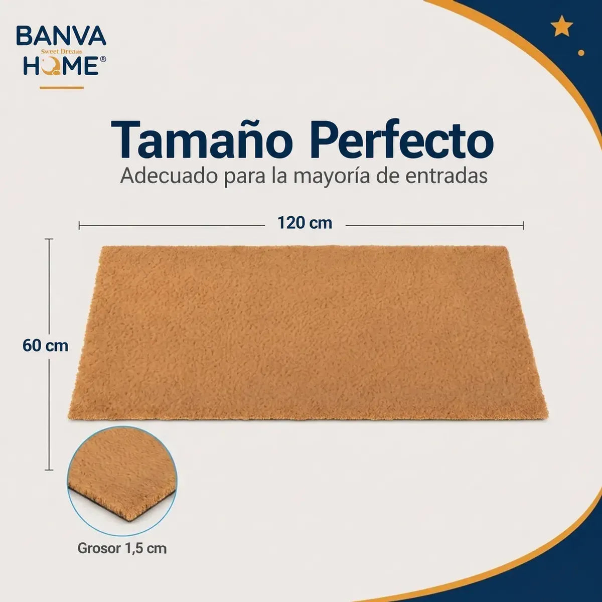 Limpiapies Coco Natural 120x60