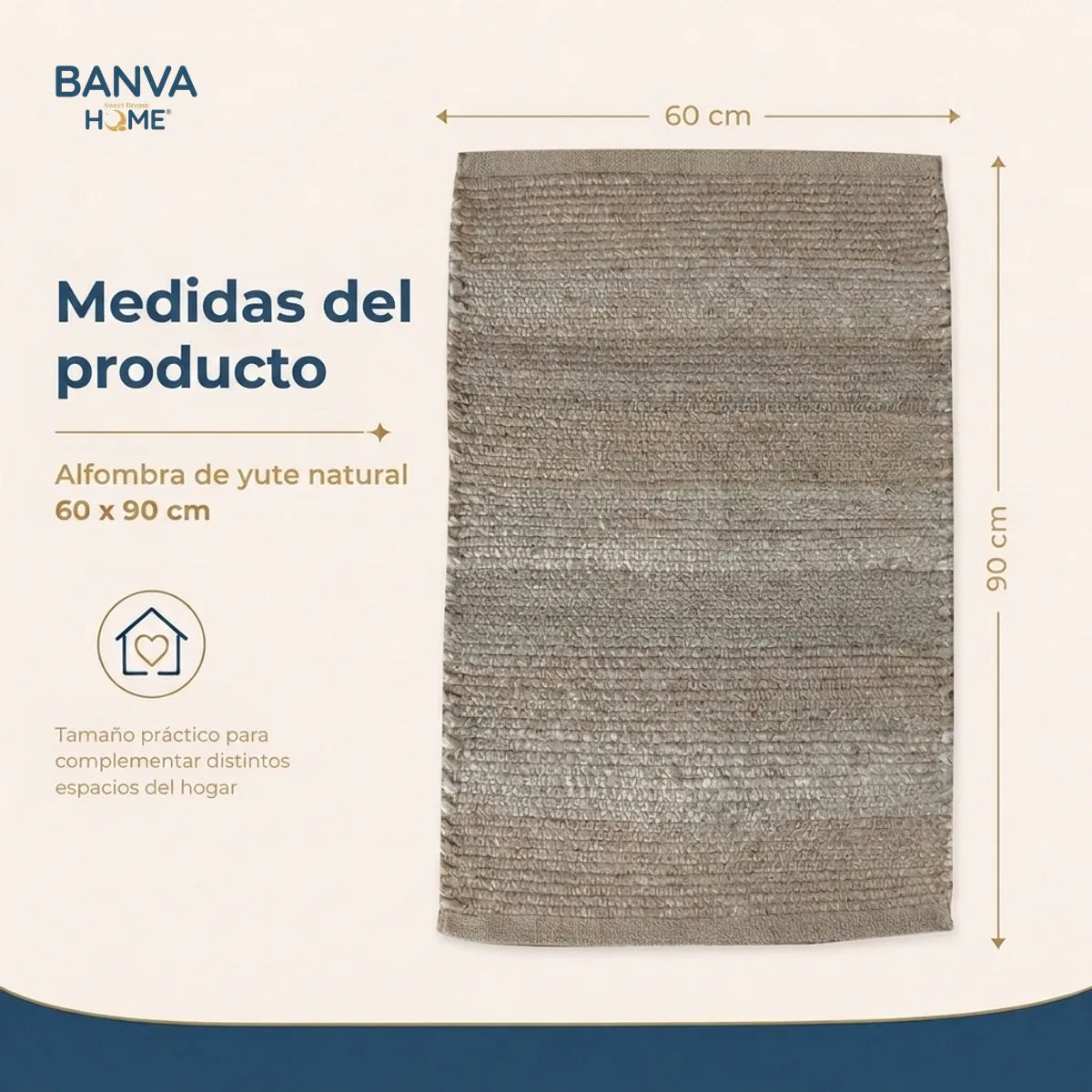 Jute Fibra Natural Nordic Beige 60x90