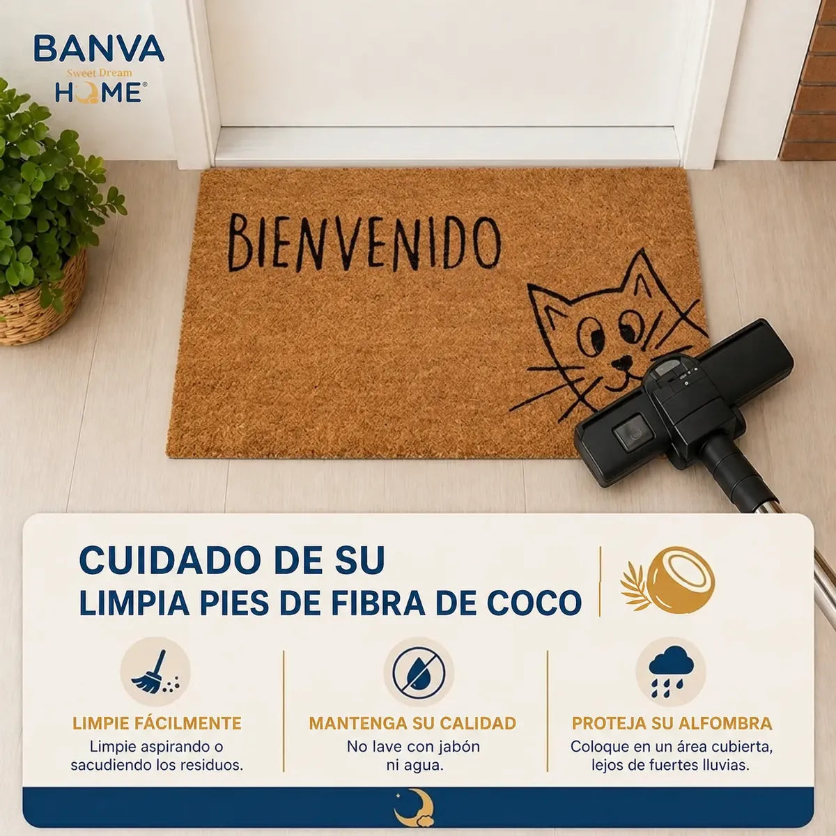 Limpiapies Coco Cat 75x45