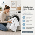 Juego 4 Toalla American Family Blanco 400gr