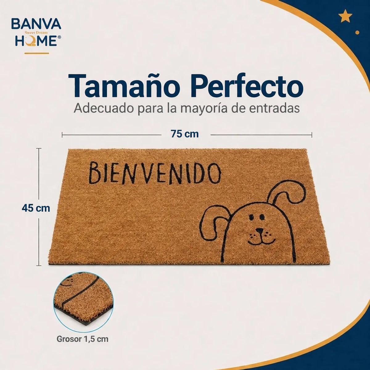 Limpiapies Coco Dog 75x45