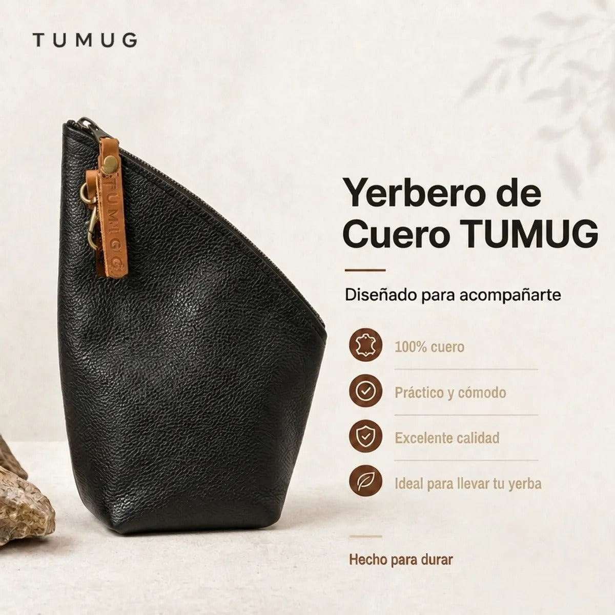 Yerbero Tumug Negro Liso 300 gr